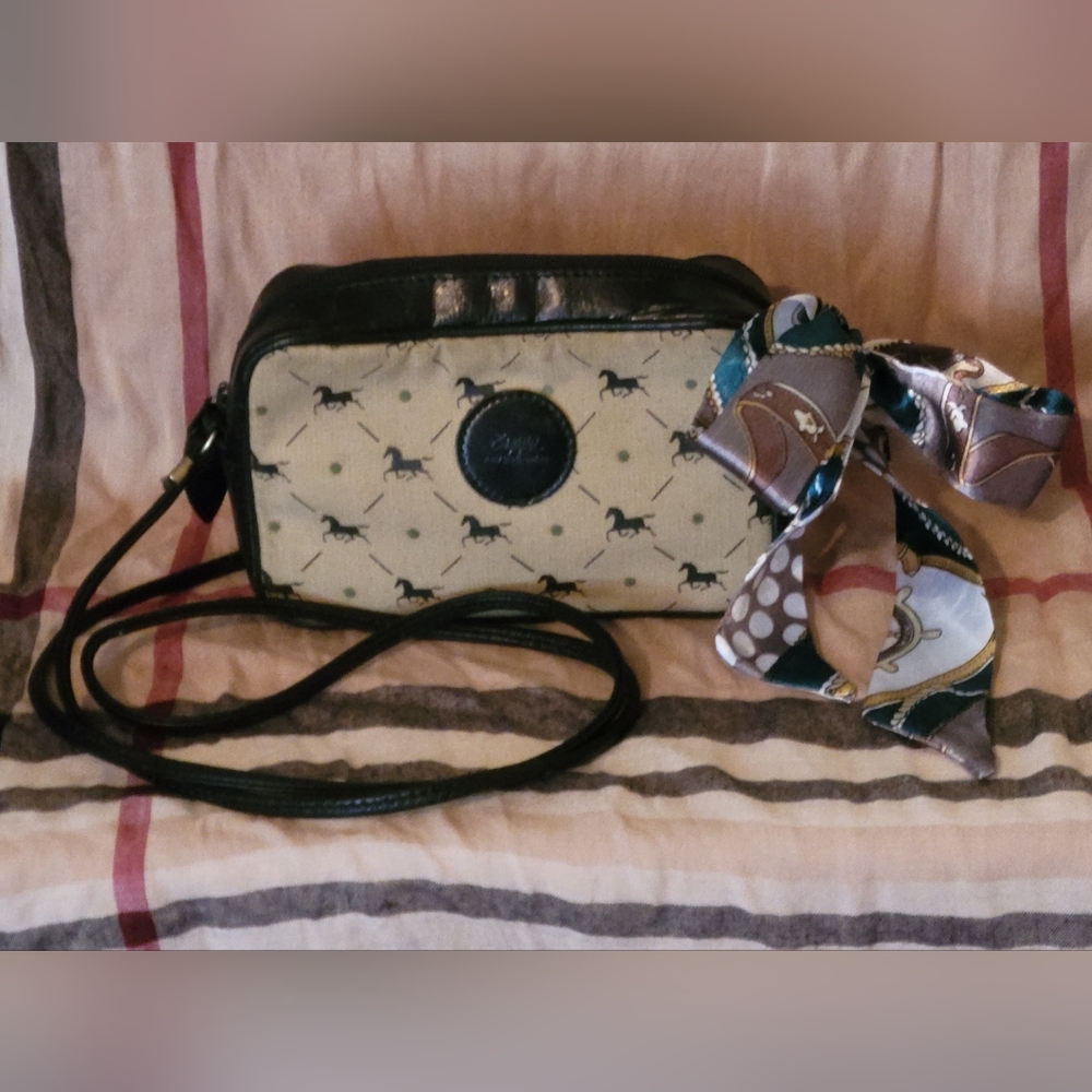 Vintage Zeppa Horse Equestrian Crossbody Bag with Status Scarf Twilly
